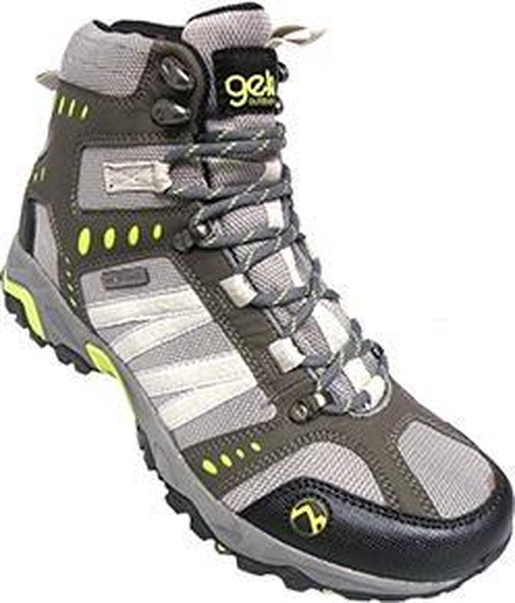 Heren wandelschoenen - Gelert Beck - Hoog - Lichtgrijs/Groen maat 42