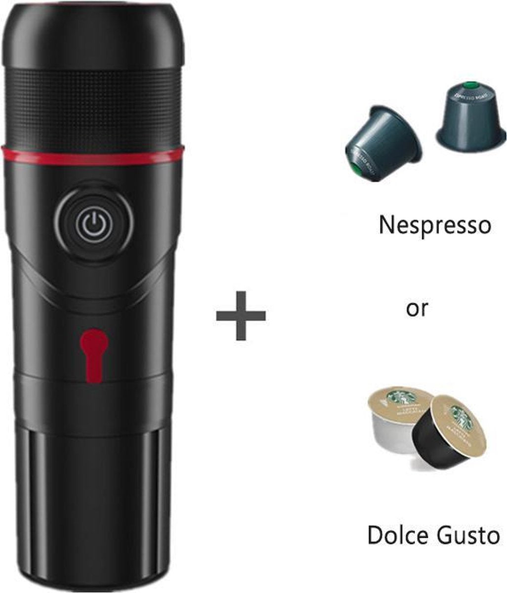 JUST23 Multifunctioneel Portable Epresso - Portable koffieapparaat -  Draagbare koffiemachine - Koffiezetapparaat - Nanopresso -  Minipresso  -  Handpresso auto