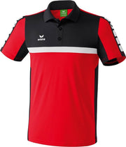 Erima 5-Cubes Polo - Rood / Zwart / Wit | Maat: S