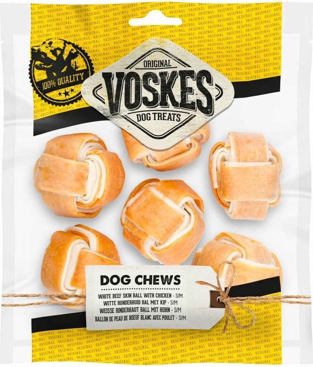 10x Voskes Bal White met Kip 6 stuks