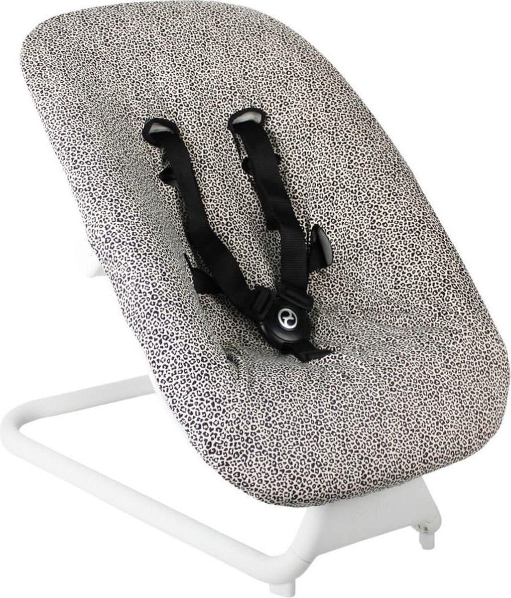 Ukje Hoes voor Cybex Lemo Bouncer hoes - Perfecte pasvorm - Zand luipaard