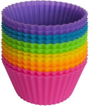 12 Ronde Silicone Cakevormpjes - Bak Mallen Voor Cakevorm - Silicon Cupcakes - Keuken Koken Gereedschap - ijsvormpjes - Set/12 Stuks