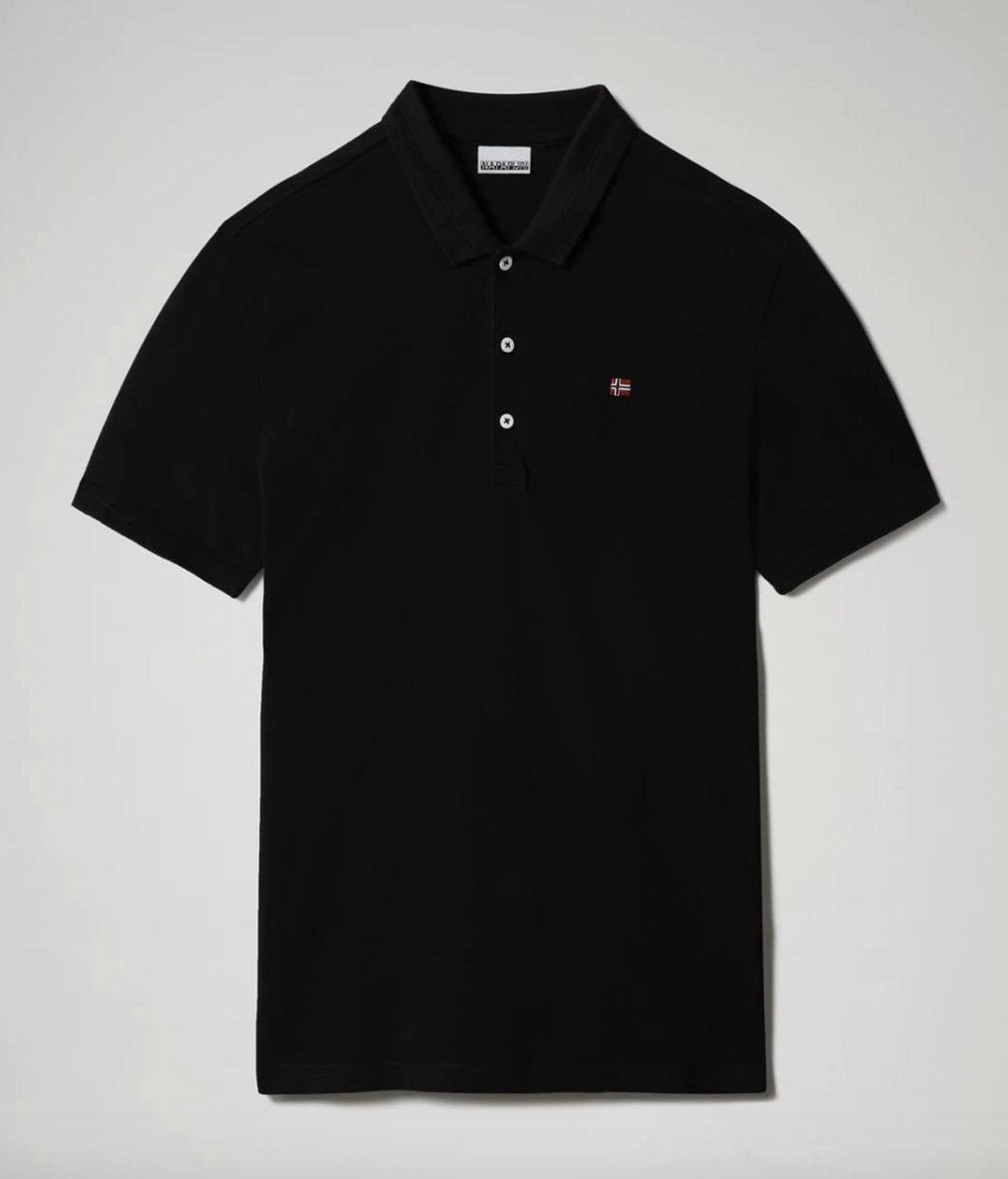 Napapijri Polo Ealis Korte Mouw Zwart (NP0A4FA3 - 0411)