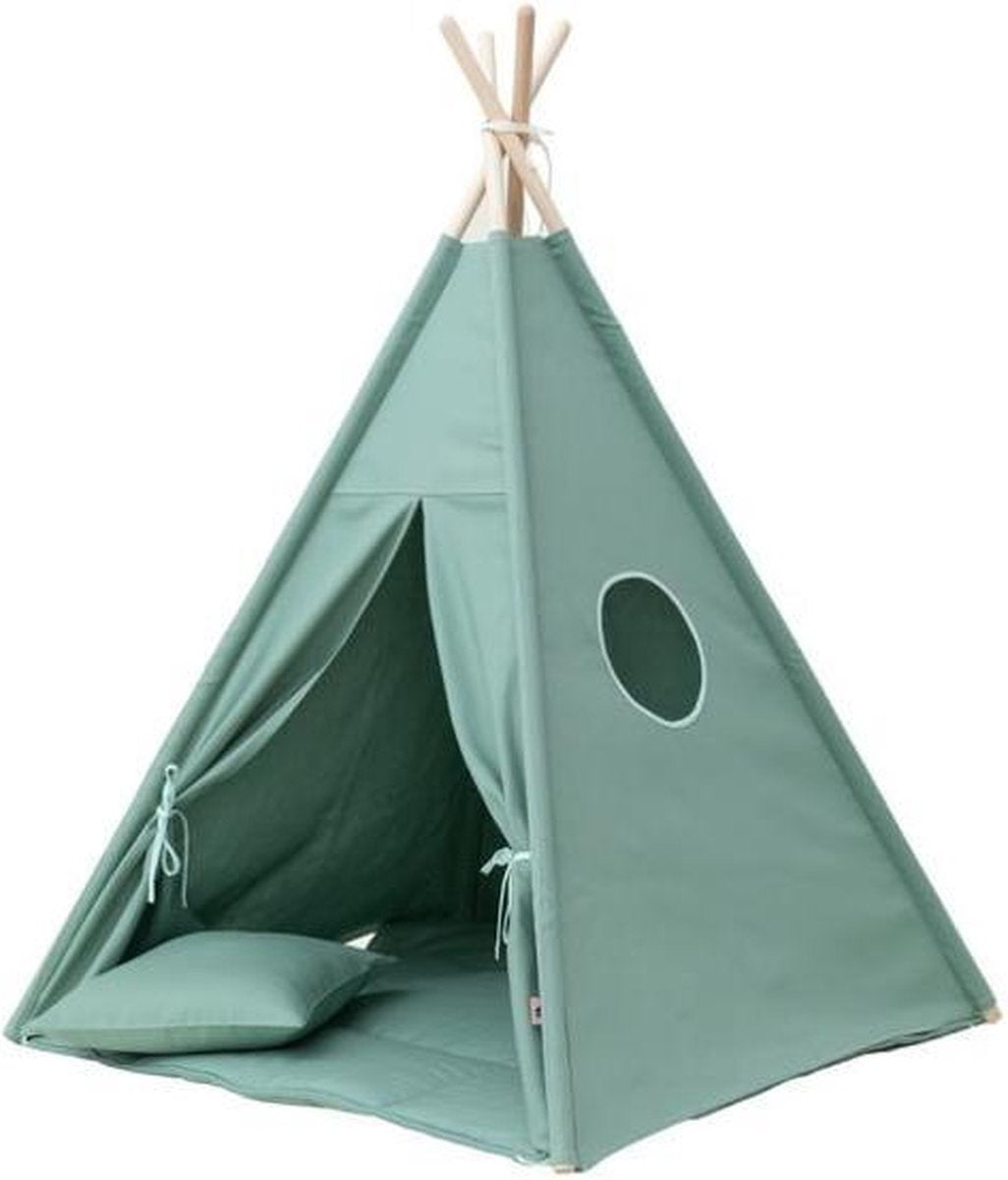 Tipi Tent / Speeltent Kinderkamer Olive Green - Speeltent voor Kinderen - Kindertent - Indianentent - Wigwam 100x100x120cm