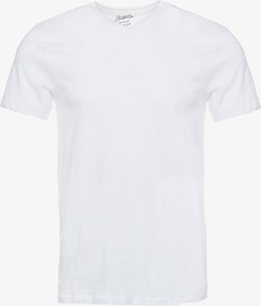 Unsigned heren T-shirt katoen - Wit - Maat S