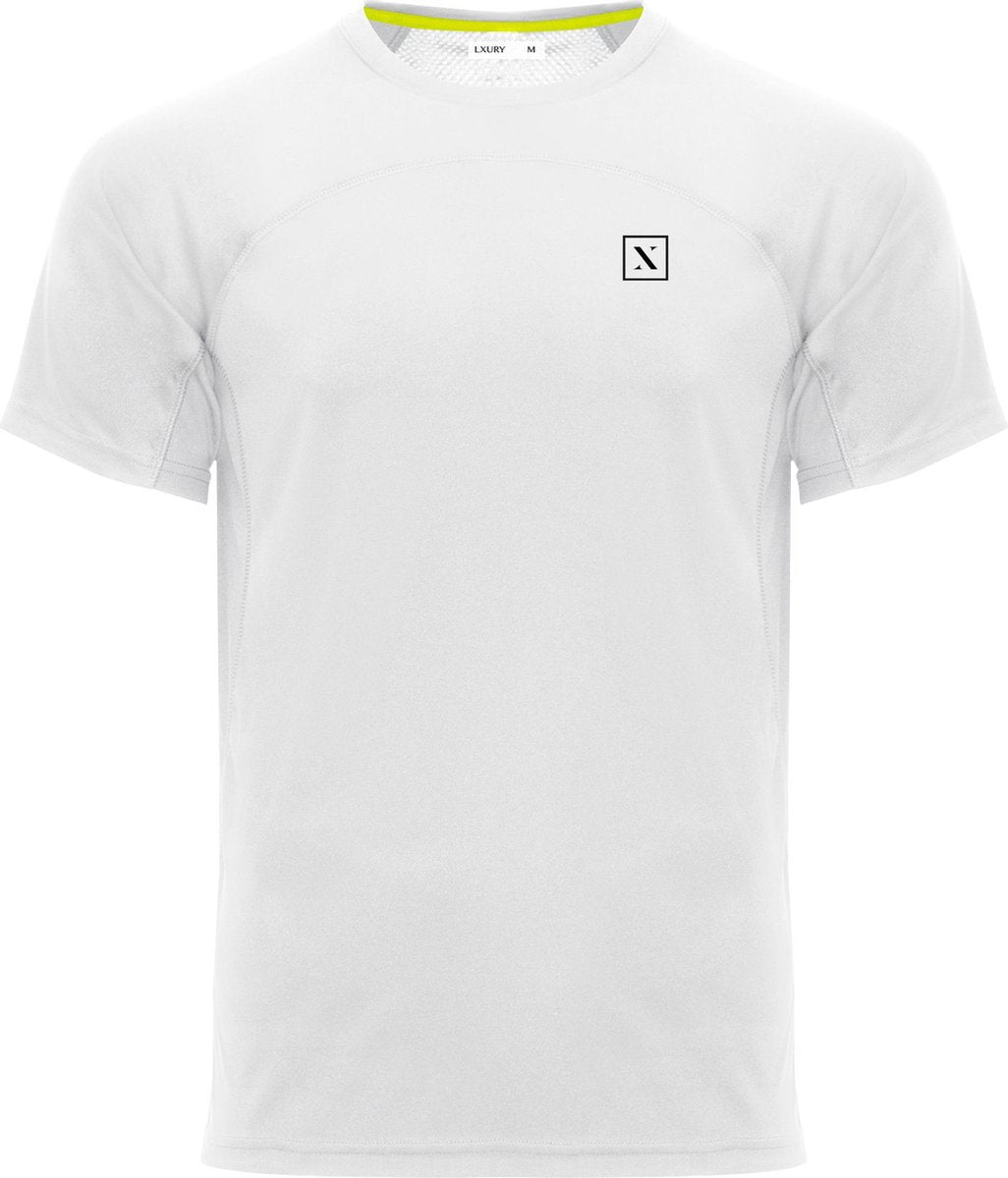 LXURY Comp T-Shirt Wit Maat L - Heren - Fitness kleding - Sportshirt - Fitness T-Shirt