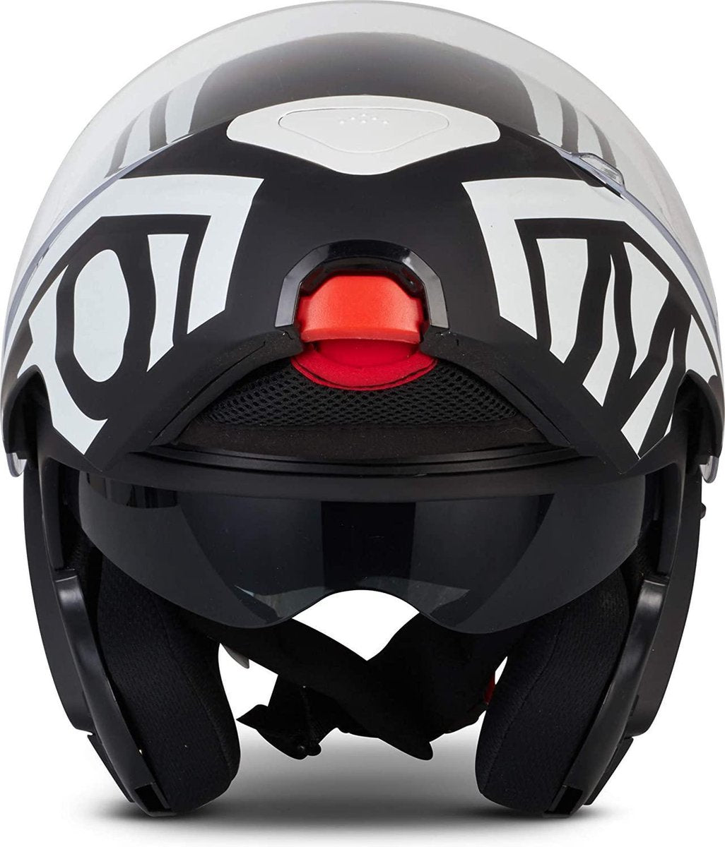 MOTO F20 Runner Black systeemhelm Flip-Up scooterhelm