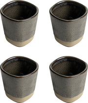 Mok 225ml antraciet - set 4 stuks