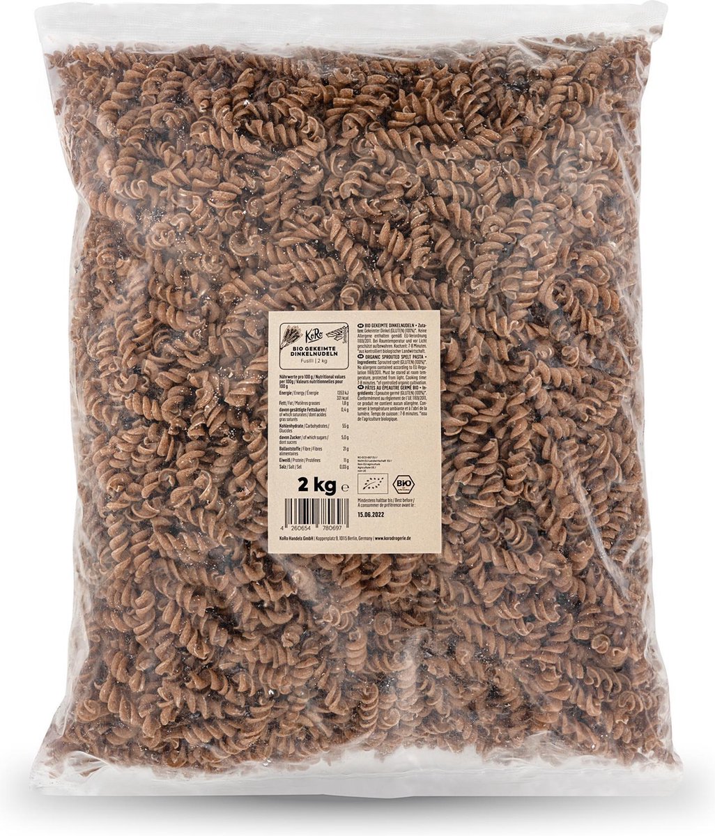 KoRo | Biologische gekiemde speltpasta | 2 kg