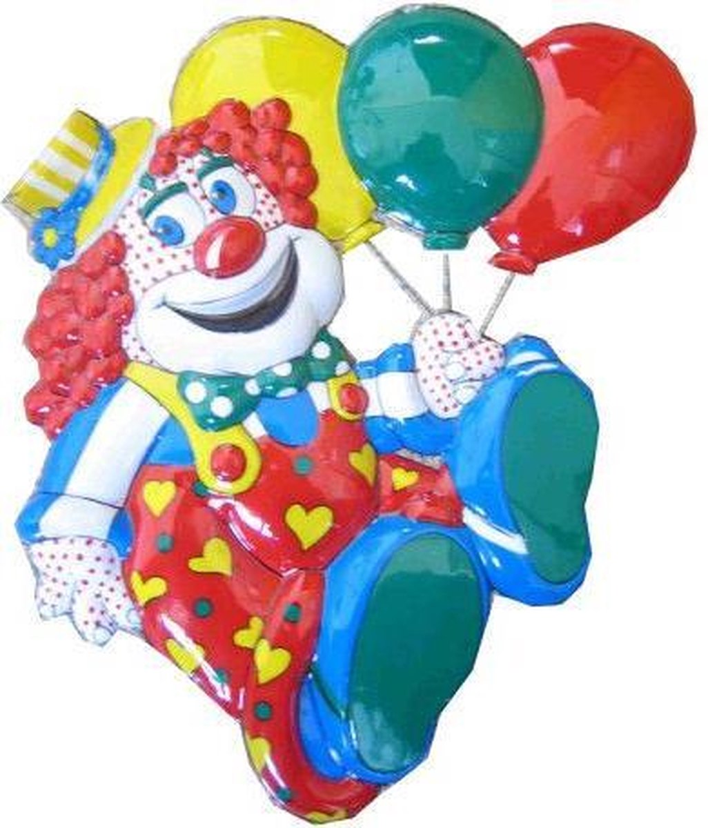 Decoratie clown met ballonnen