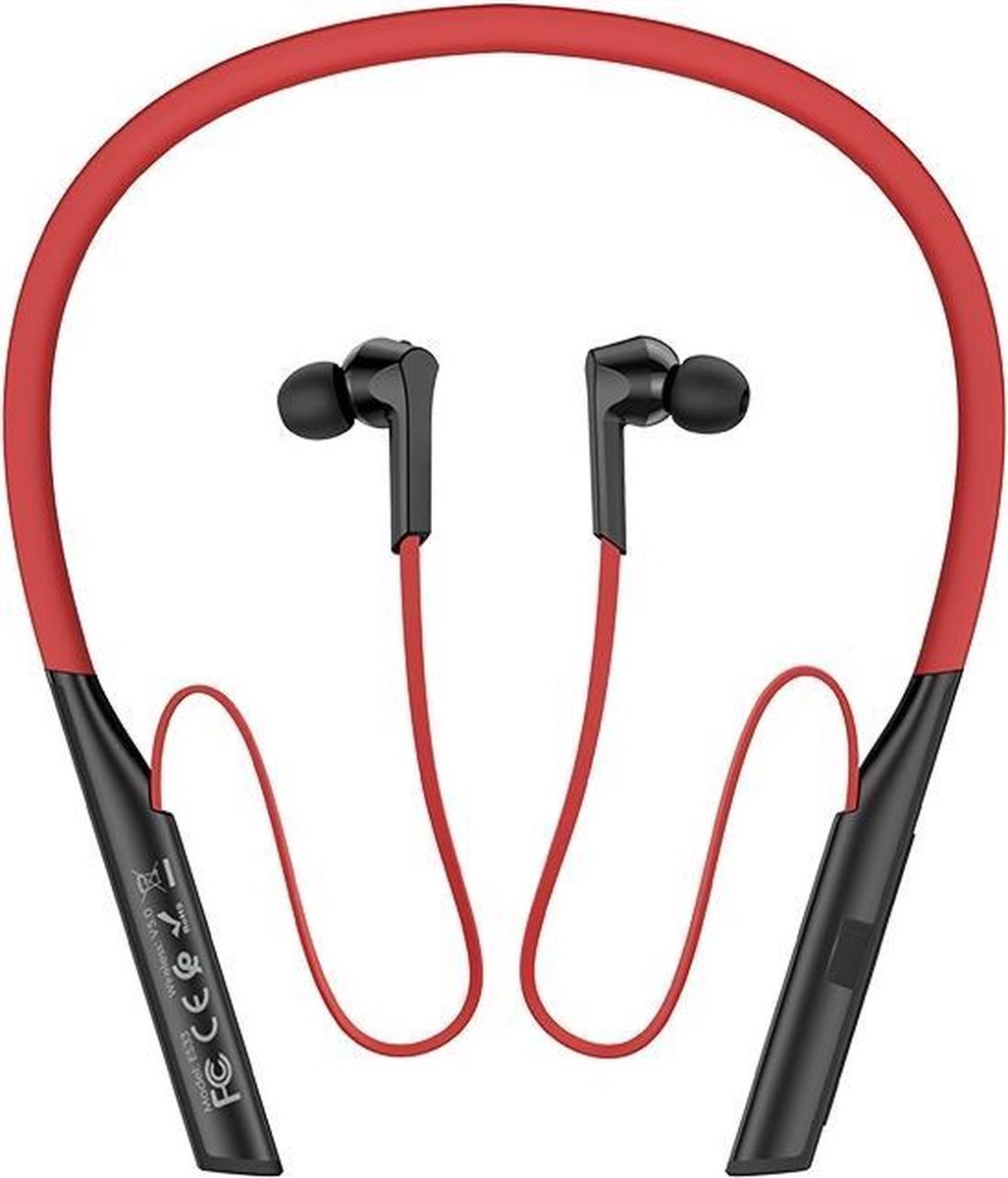 Hoco ES33 - Draadloze oordopjes met nekband - Magnetisch - Comfort - Sport - Zwart