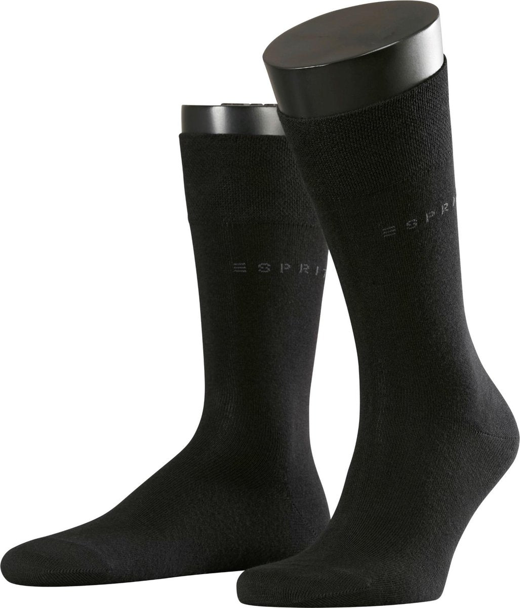 Esprit Basic Easy 2-PACK Sokken Heren 17874 - Zwart 3000 black Heren - 47-50