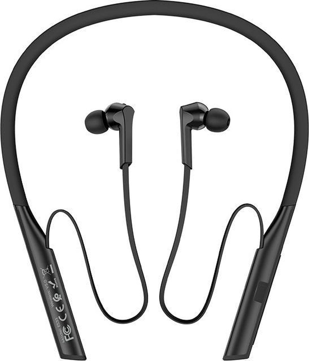 Hoco ES33 - Draadloze oordopjes met nekband - Magnetisch - Comfort - Sport - Zwart