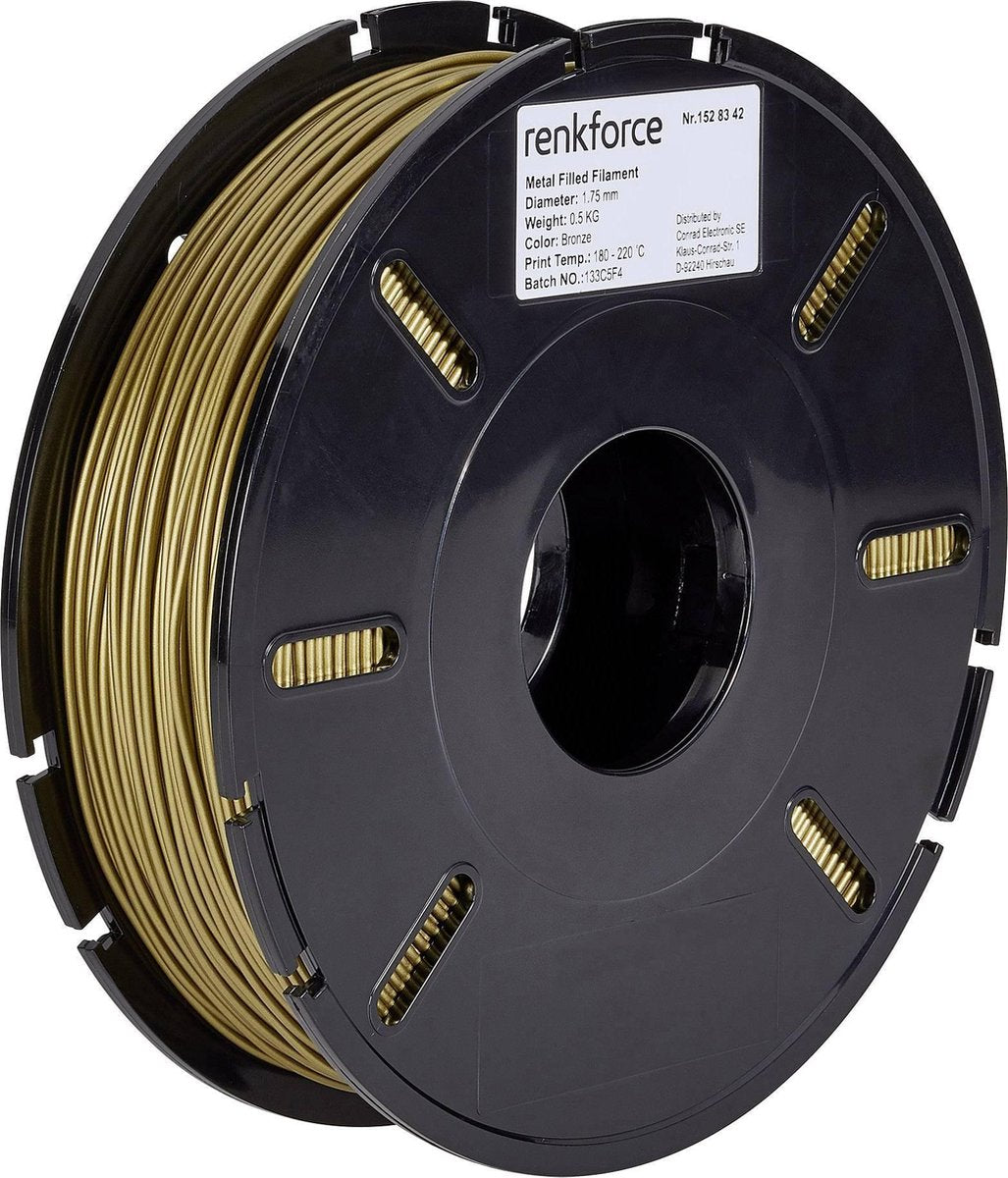 Filament Renkforce PLA compound 1.75 mm Brons 500 g