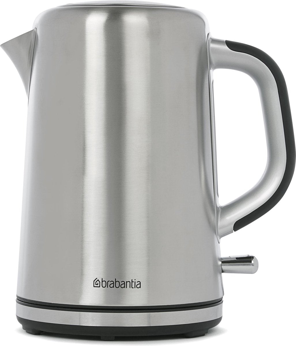 Brabantia BBEK1001 - Waterkoker - RVS - 1.7 Liter - 3000 Watt - Soft Grip