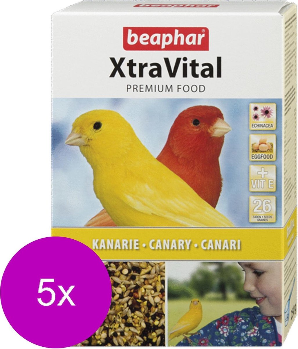 Xtra Vital Kanarie - Vogelvoer - 5 x 250 g