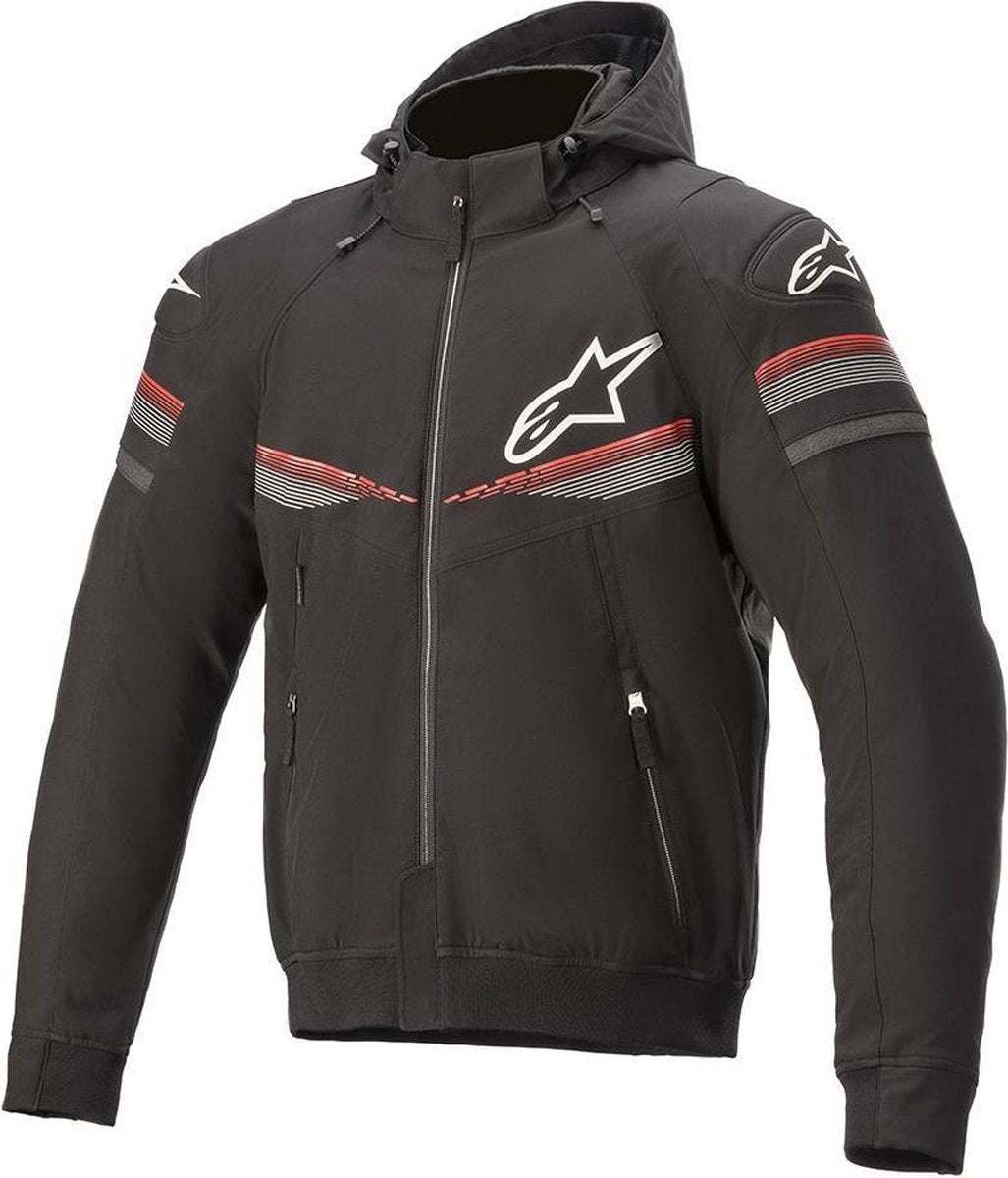 Alpinestars Sektor V2 Tech Black Bright Red Motorcycle Hoodie S