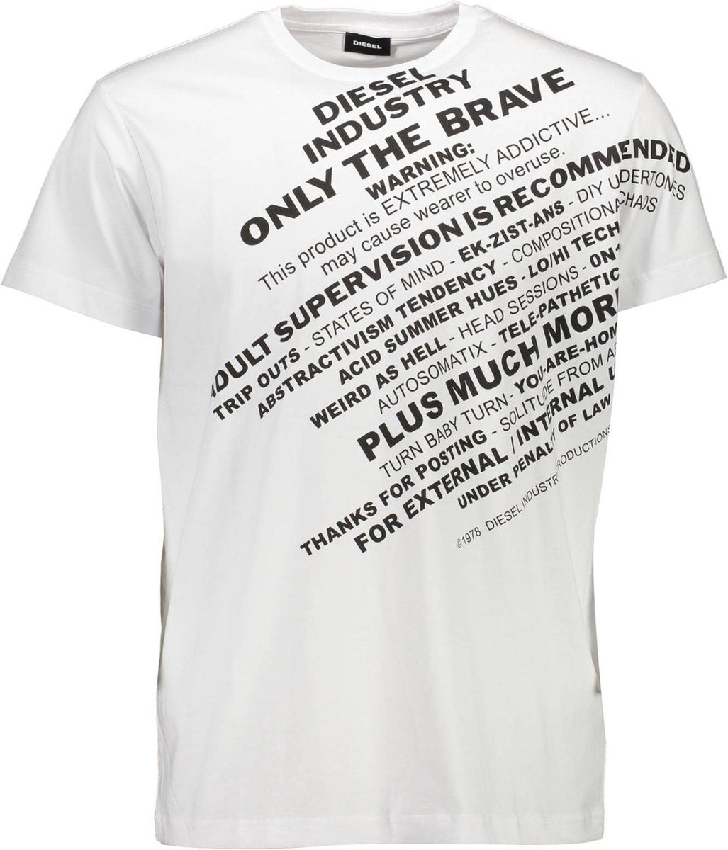 Diesel T-shirt Wit 2XL Heren
