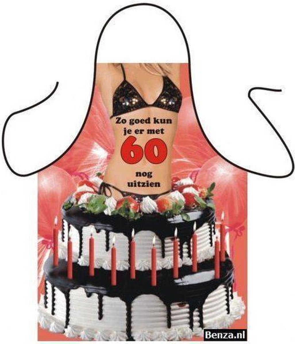 60 Jaar - Sexy Grappig Leuk Schort Keukenschort met leeftijd - Vrouw