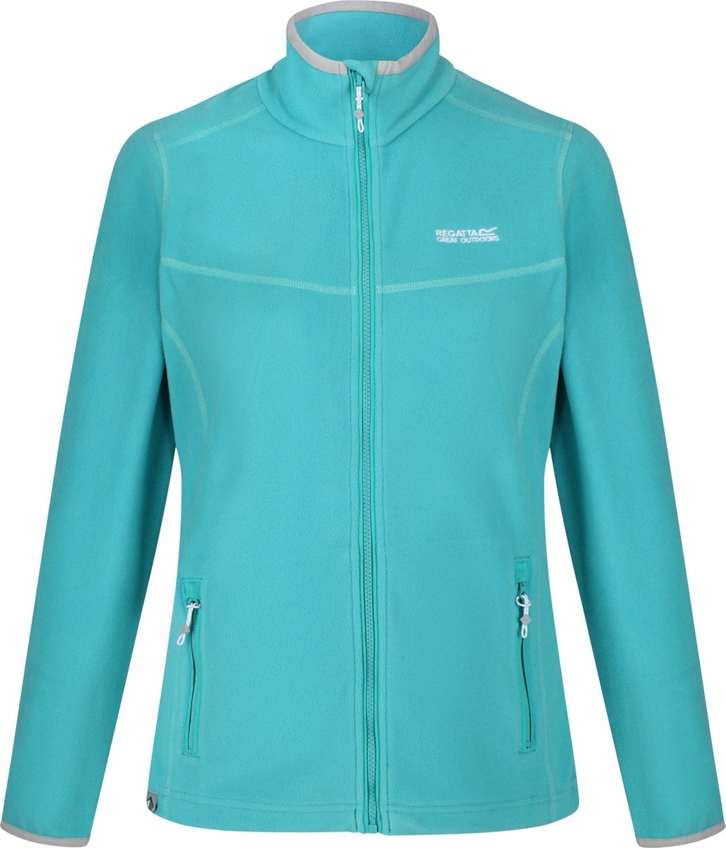 Dames Floreo II Middelzware fleece met volledige rits Outdoortrui Groen