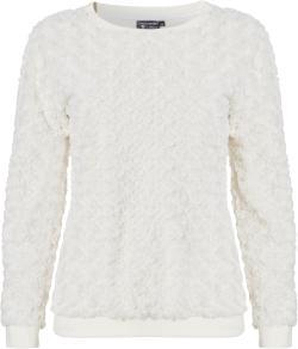 Pyjamasirt lange mouw fleece Pastunette luxe-Crème-42