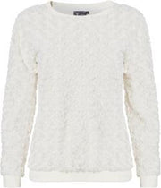 Pyjamasirt lange mouw fleece Pastunette luxe-Crème-42