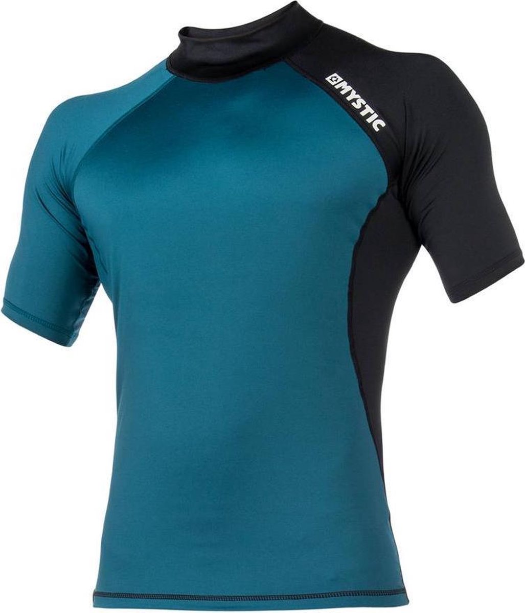 Mystic Heren Lycra Crossfire S/S Rashvest Teal S