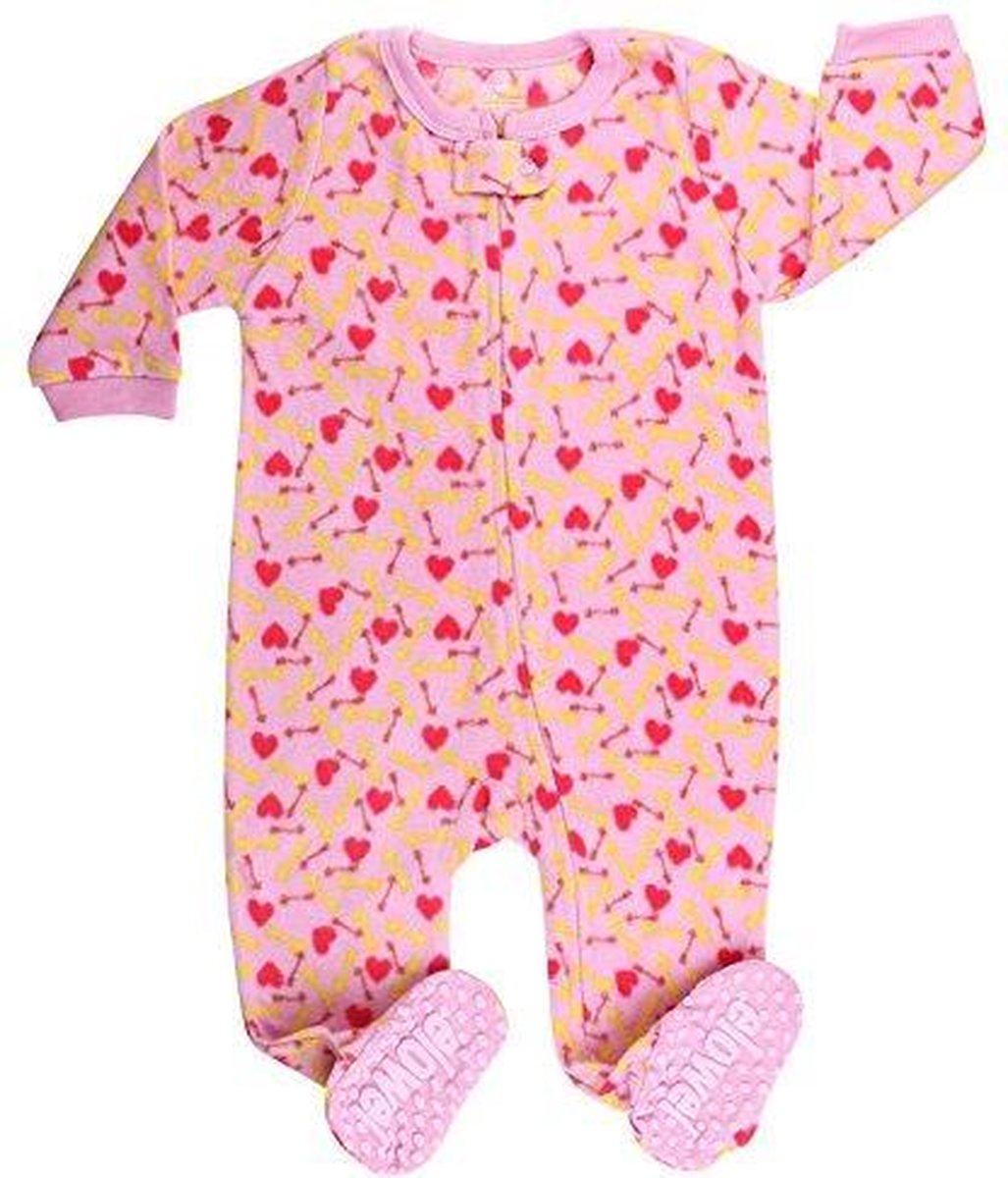 Meisjes pijama fleece met Hondenvoeding ontwerp (maat 6-12 maanden)
