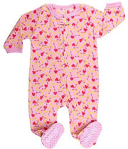 Meisjes pijama fleece met Hondenvoeding ontwerp (maat 6-12 maanden)