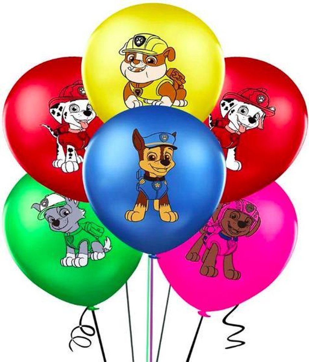 ProductGoods - 10x Paw Patrol Ballonnen Verjaardag - Verjaardag Kinderen - Ballonnen - Ballonnen Verjaardag - Paw Patrol - Kinderfeestjev