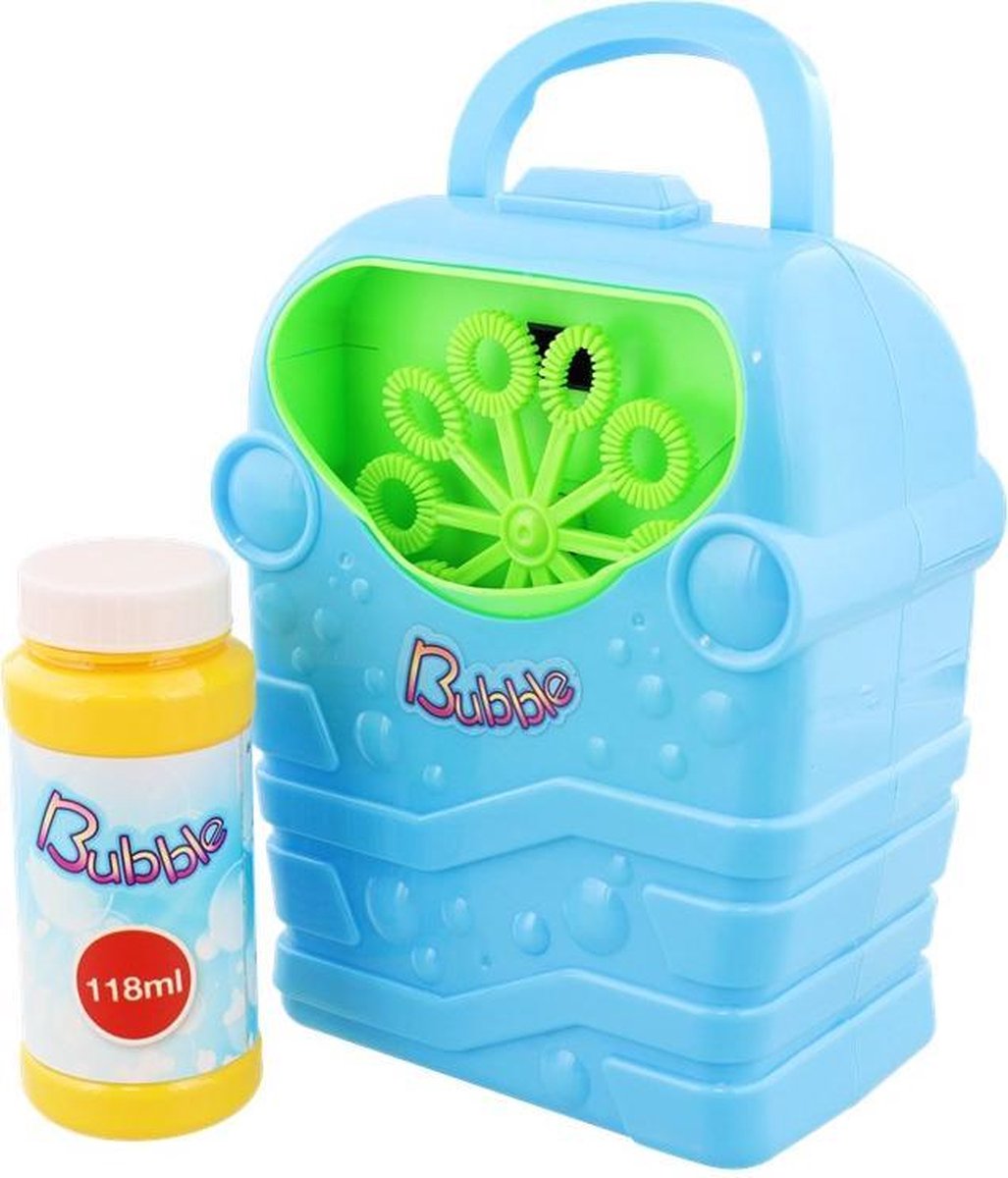 Bubble - bellenblaasmachine - blauw - inclusief bellenblaas118 ml