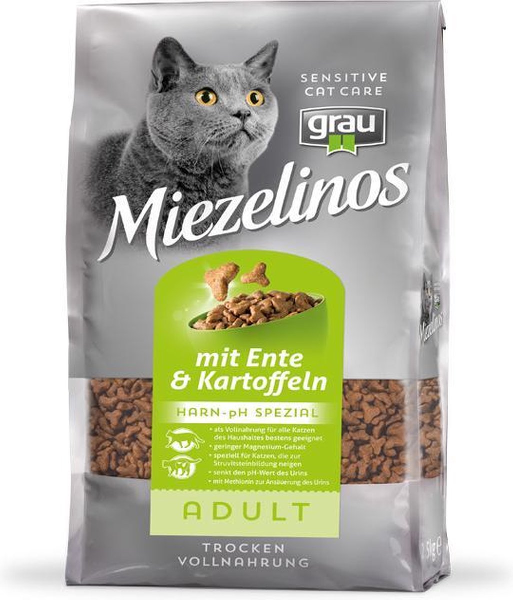Grau Miezelinos kattenbrok urine ph met eend en aardappelen 2