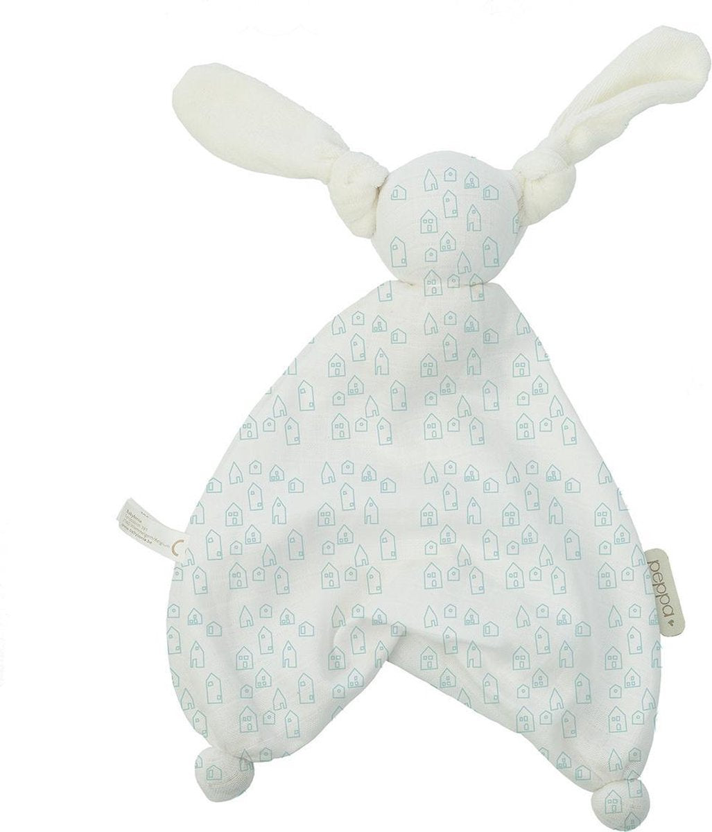 Hoppa - Floppy tetra - Houses white/mint (muslin/terry) - One size