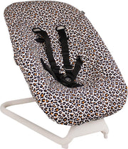 Ukje Hoes voor Cybex Lemo Bouncer hoes - Perfecte pasvorm - Geel wit panter