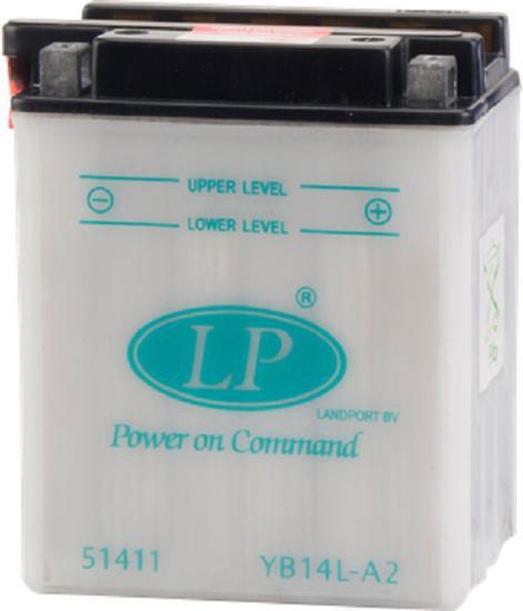 Landport Dry motor/scooter accu YB14L-A2 | 12V / 14AH / 180CCA |
