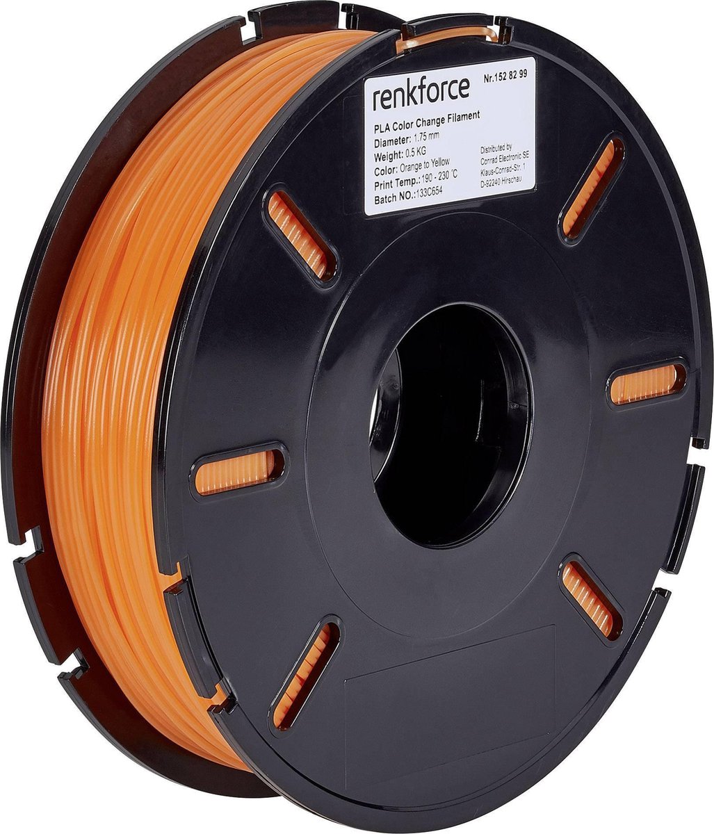 Filament Renkforce PLA kunststof 1.75 mm Oranje