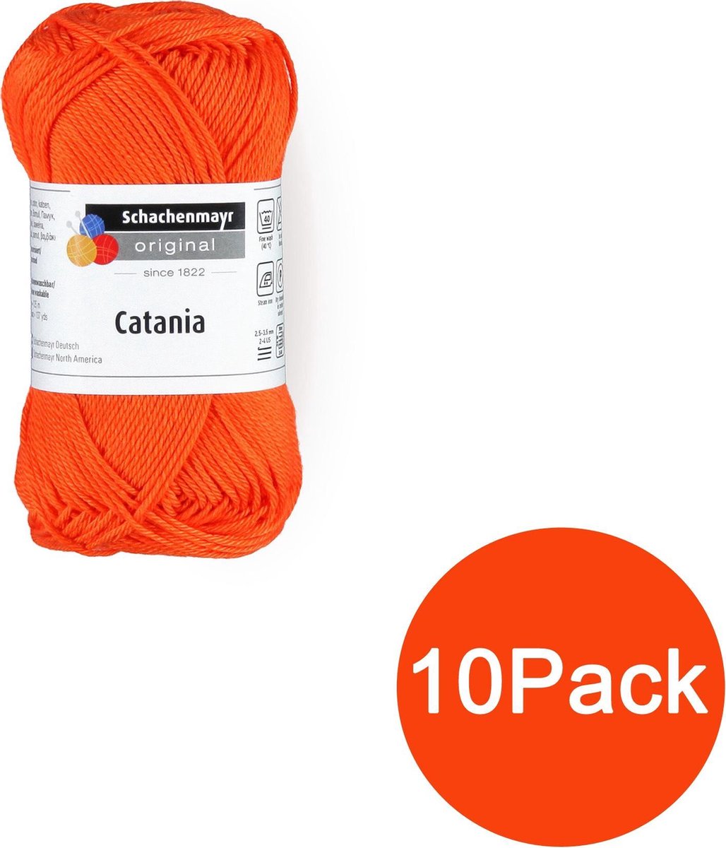 Schachenmayr Breiwol Catania Klassiek 10Pack - 100% Katoen Donkeroranje