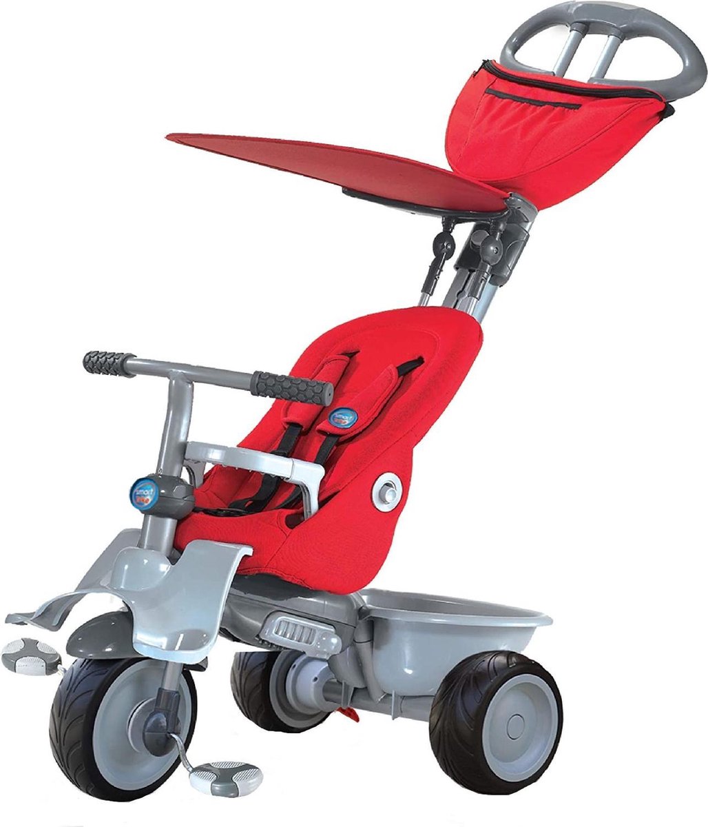 Smartrike 4-in-1-driewieler Recliner - Driewieler - Unisex - Rood;Grijs