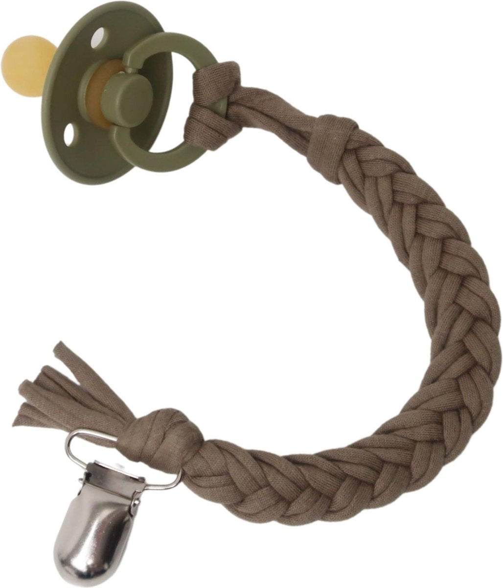 LOVEissue speenkoord Olijf groen - BIBS speen Olive T2 - 6 tm 18 mnd - voordeel set