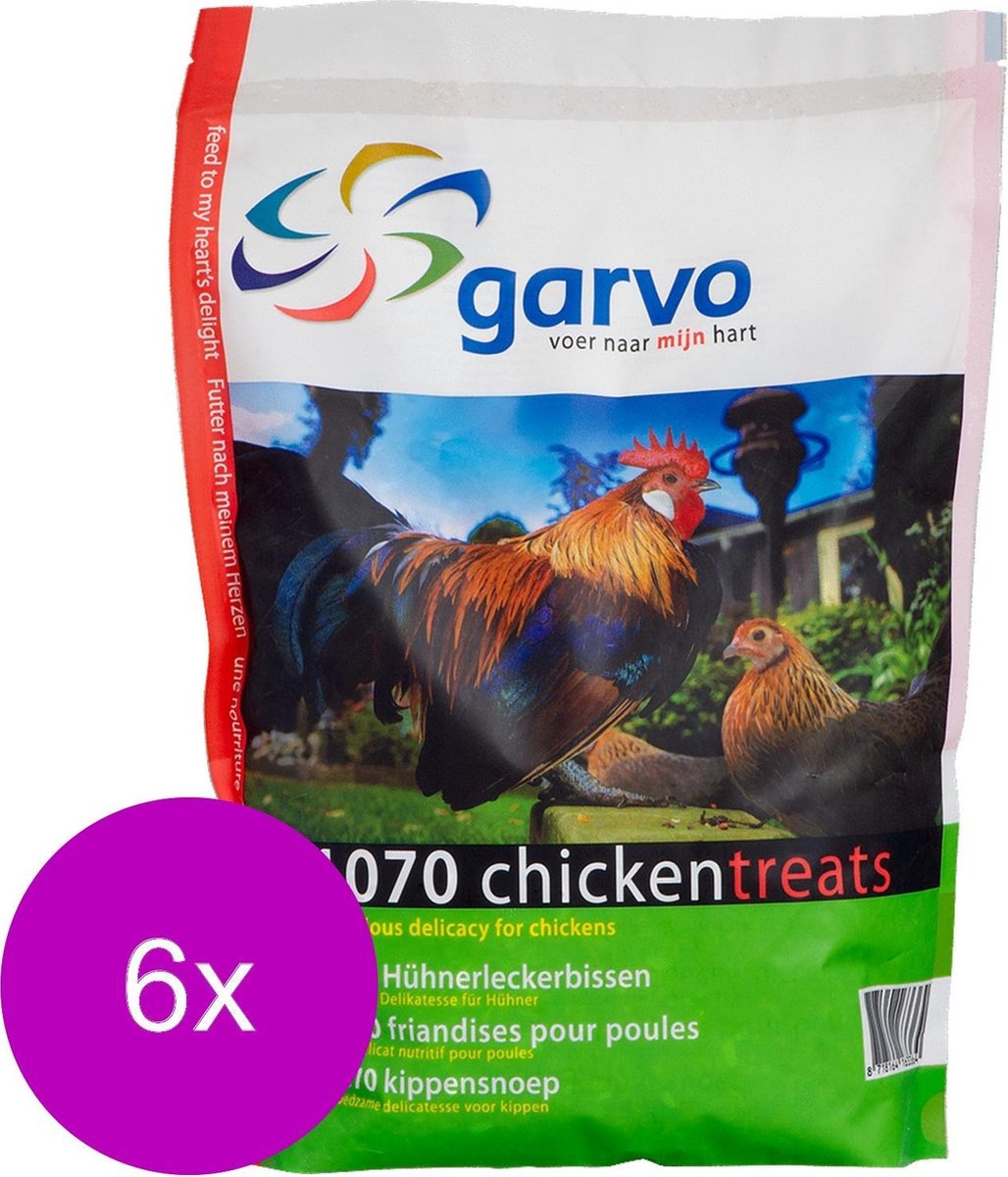Garvo Kippensnoep - Kippenvoer - 6 x 800 g