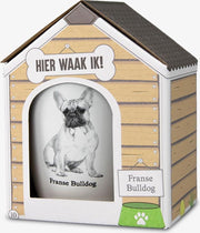 Mok - Hond - Cadeau - Franse Bulldog - Gevuld met een snoepmix - In cadeauverpakking met gekleurd lint