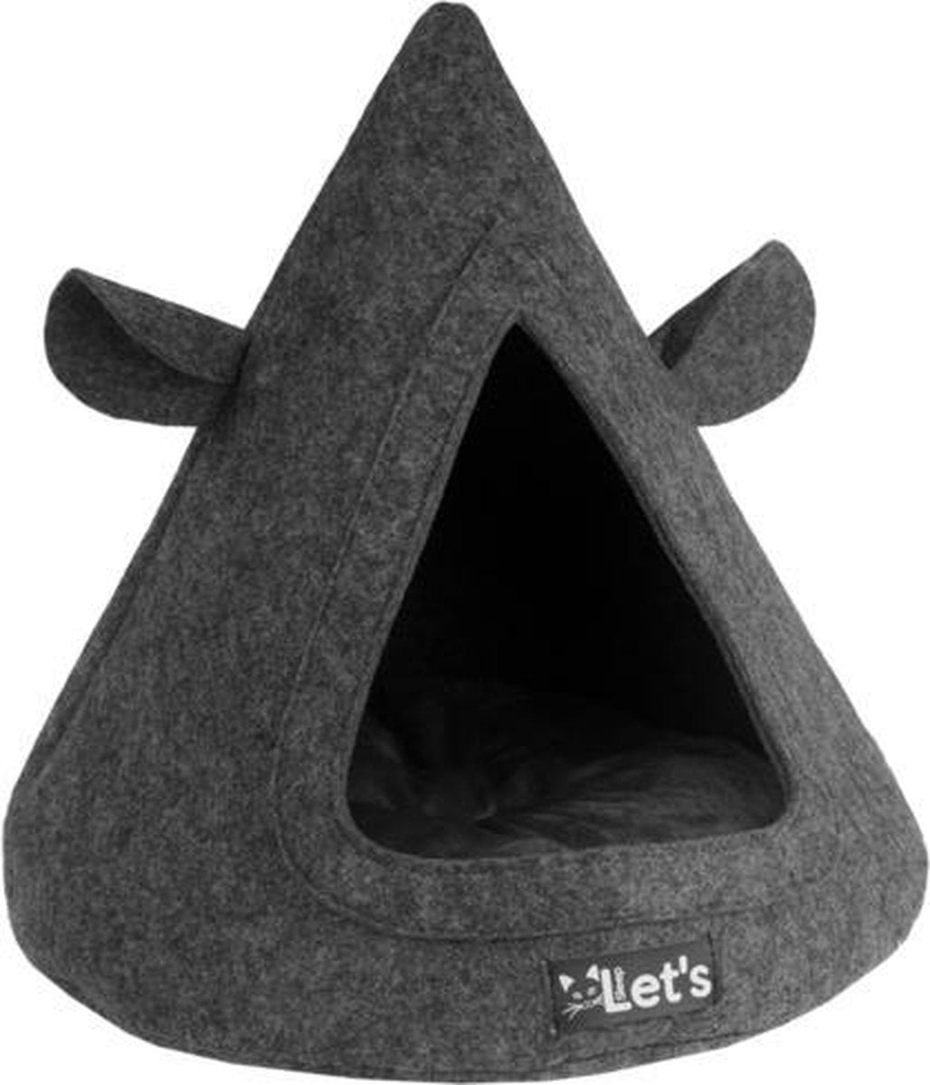 Let's sleep Kattenmand TeePee Antraciet 50 x 45 cm