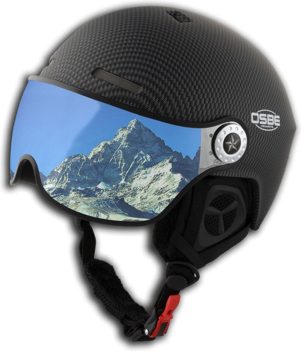 OSBE Skihelm Aire Visor Carbon Look 60-61cm