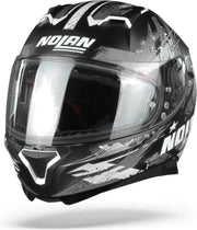 N87 Carnival 83 Flat Black Silver Anthracite  Integraalhelm - Motorhelm - Maat XXL