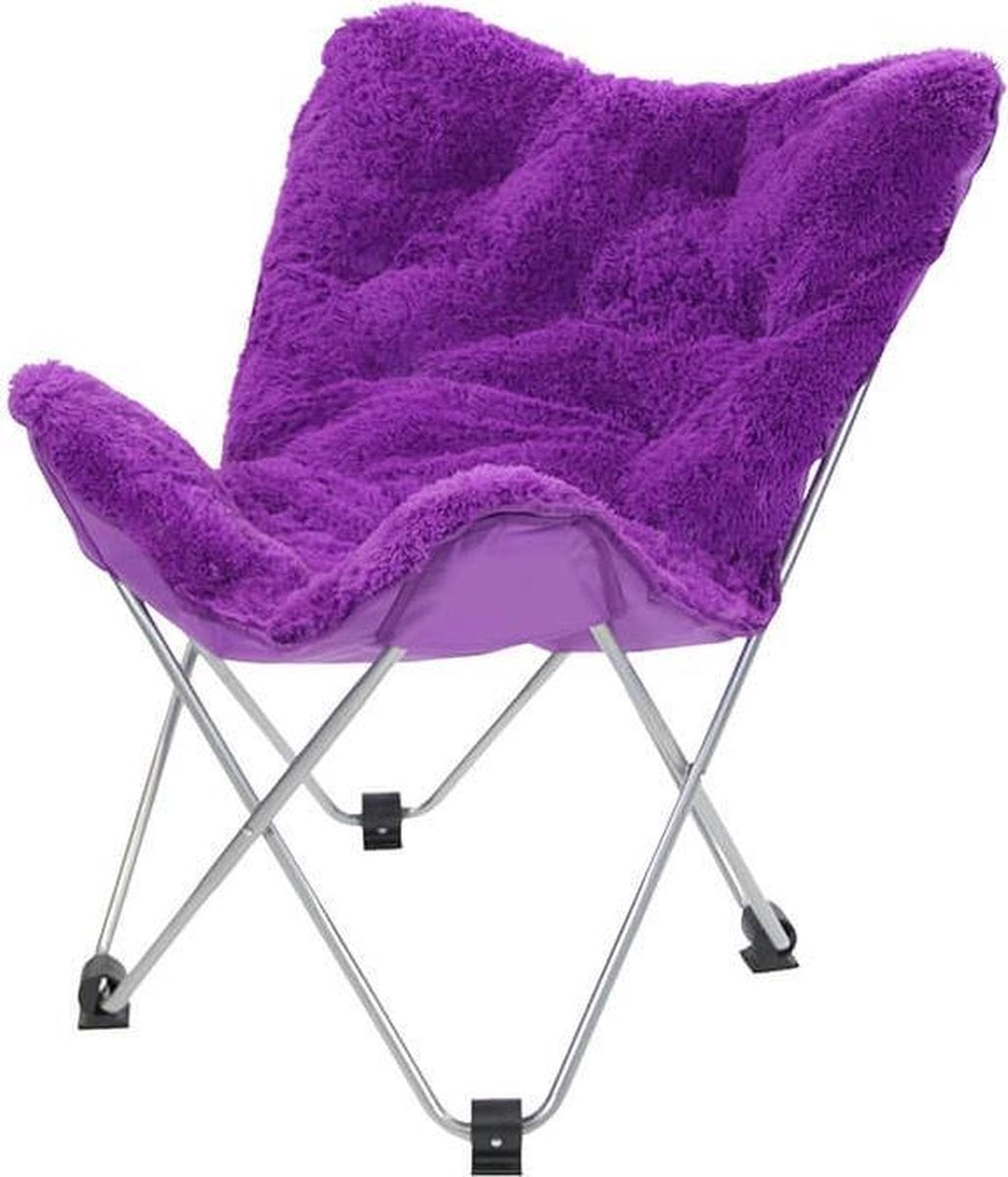 Oventure Fluffy Chair kampeerstoel - paars