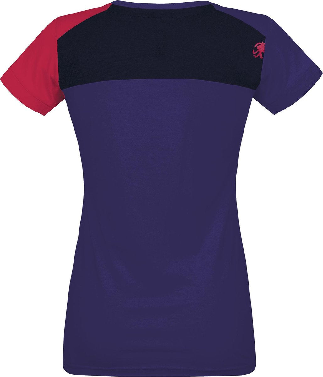 Rafiki T-shirt Chulilla Dames Katoen Blauw/rood Maat 36