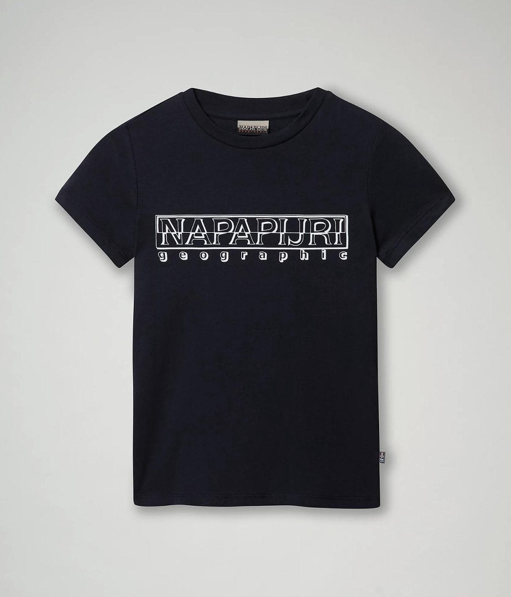 Napapijri K Soli Ss Sum Blu Marine Kids T-shirt Donkerblauw