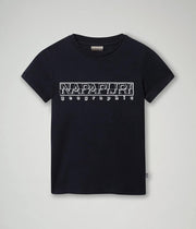 Napapijri K Soli Ss Sum Blu Marine Kids T-shirt Donkerblauw