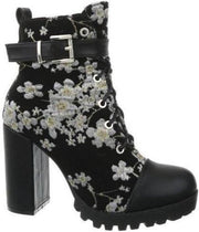 Blossom Boots Black in Swing Vintage Jaren 50 Stijl