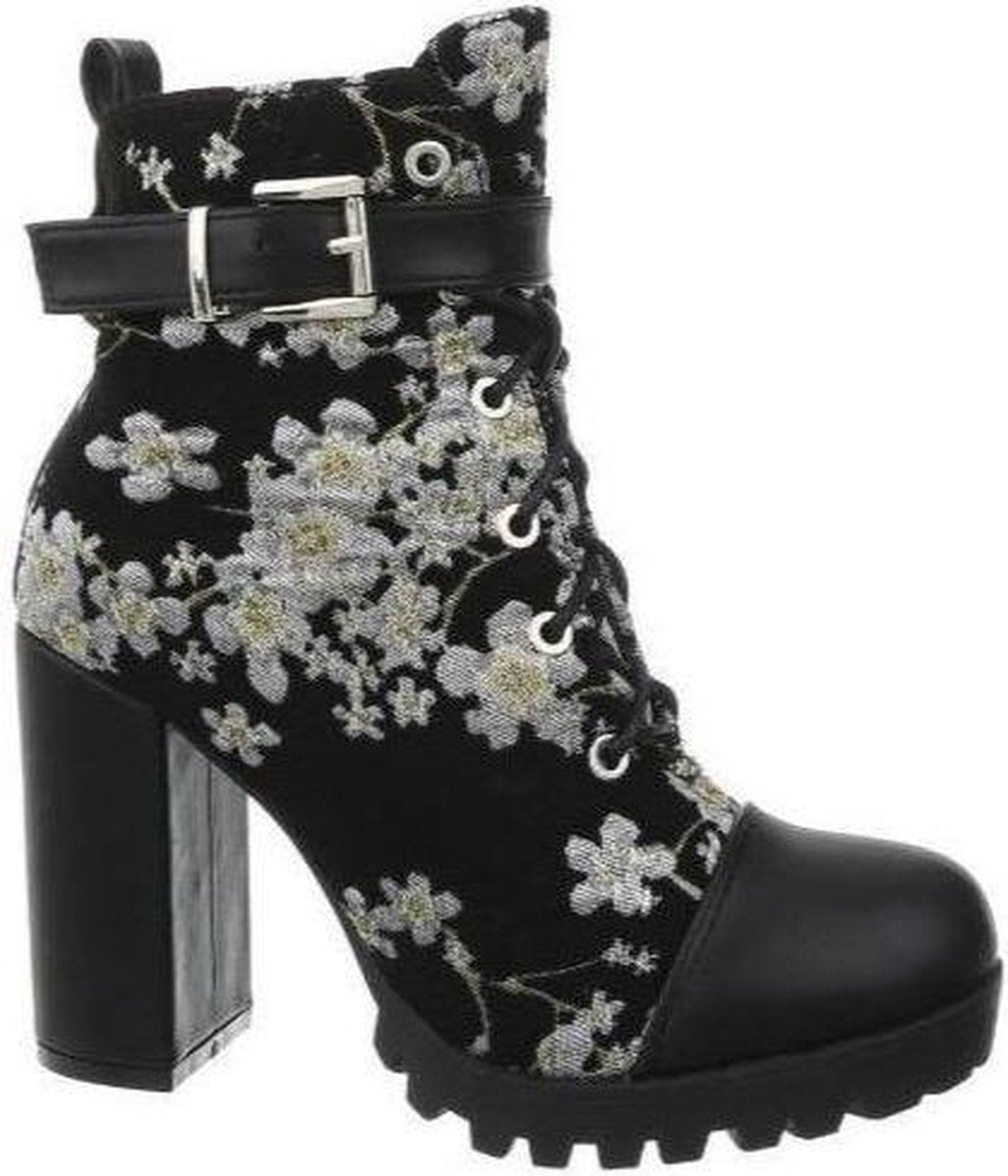 Blossom Boots Black in Swing Vintage Jaren 50 Stijl